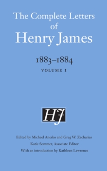 Image for The complete letters of Henry James, 1883-1884Volume 1