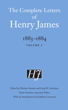 Image for Complete Letters of Henry James, 1883-1884: Volume 1