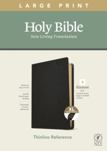 Image for NLT Large Print Thinline Reference Bible, Filament Enabled Edition (Red Letter, Genuine Leather, Black, Indexed)