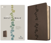 Image for The Daily Walk Bible NLT (LeatherLike, Stepping Stones Dark Taupe, Filament Enabled)