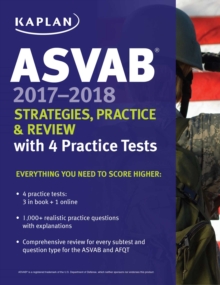 Image for ASVAB 2017-2018 Strategies, Practice & Review with 4 Practice Tests: Online + Book.