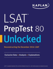 Image for LSAT PrepTest 80 Unlocked : Exclusive Data, Analysis & Explanations for the December 2016 LSAT
