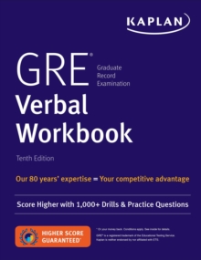 Image for GRE Verbal Workbook : Score Higher with Hundreds of Drills & Practice Questions