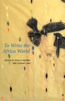 Image for To Write the Africa World