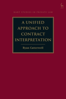 Image for A Unified Approach to Contract Interpretation