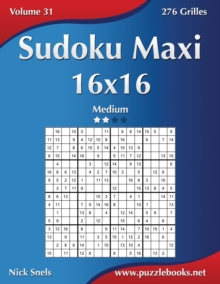 Image for Sudoku Maxi 16x16 - Medium - Volume 31 - 276 Grilles