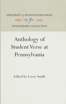 Image for Anthology of Student Verse at Pennsylvania