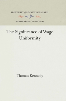 Image for Significance of Wage Uniformity
