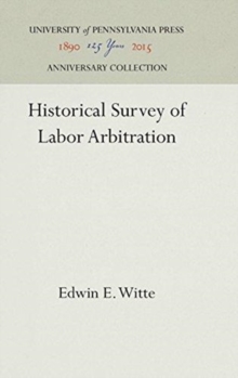 Image for Historical Survey of Labor Arbitration