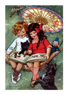 Image for Boy and Girl Reading in a Hammock - Books & Readers Greeting Card
