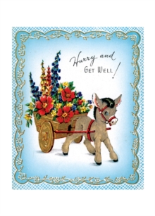 Image for Donkey and Cart of Flowers - Get Well Greeting Card