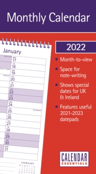 Image for Essential Month-to-View Stubby Slim Calendar 2022