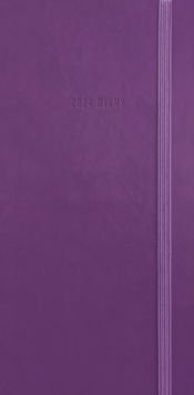 Purple Soft Touch Deluxe Slim Diary 2024