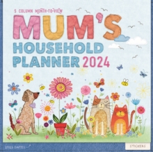 Image for Mums Fabric Household Planner Wall Calendar 2024