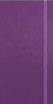 Purple Soft Touch Deluxe Slim Diary 2025