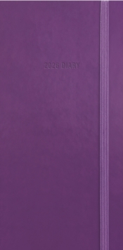 Purple Soft Touch Deluxe Slim Diary 2026