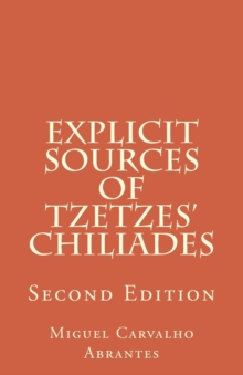 Image for Explicit Sources of Tzetzes Chiliades