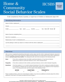 Home and Community Social Behavior Scales (HCSBS-2) Rating Scales