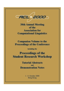 Image for ACL Proceedings 2000 Conf