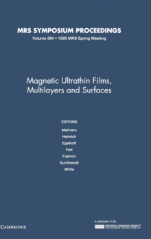 Image for Magnetic Ultrathin Films, Multilayers and Surfaces: Volume 384