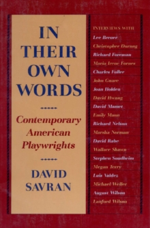 Image for In their own words: contemporary American playwrights