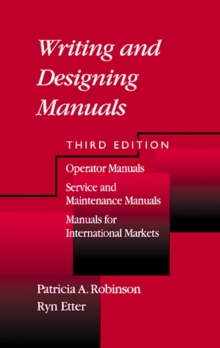 Image for Writing and Designing Manuals