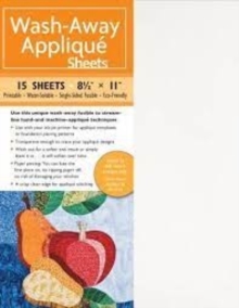 Wash-Away Applique Sheets: 15 Sheets * 8 1/2″ x 11″ * Printable * Water Soluble * Single-Sided Fusible * ECO-Friendly