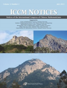 Image for Notices of the International Congress of Chinese Mathematicians, Volume 3, Number 1 (2015)