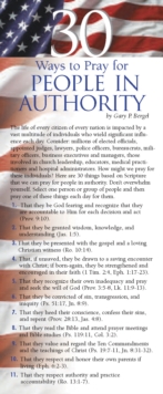 Image for 30 Ways to Pray for People in Authority 50-Pack