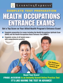 Image for Health Occupations Entrance Exams: Third Edition.