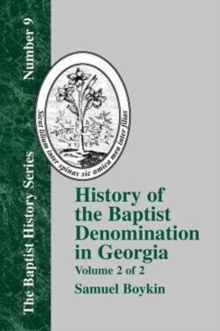 Image for History Of The Baptist Denomination In Georgia - Vol. 2