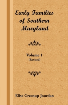 Image for Early Families of Southern Maryland