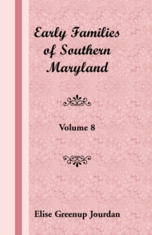 Image for Early Families of Southern Maryland