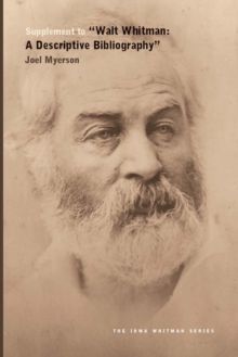 Image for Supplement to &quot;Walt Whitman: A Descriptive Bibliography&quot;