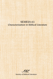 Image for Semeia 63 : Characterization in Biblical Literature