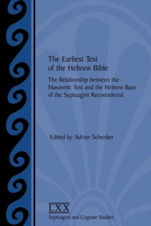 Image for The Earliest Text of the Hebrew Bible