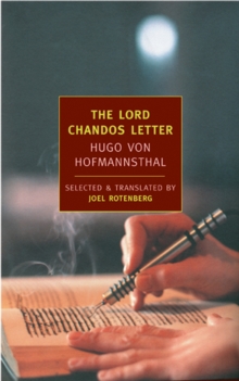 Image for The Lord Chandos letter  : and other writings