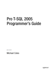 Image for Pro T-SQL 2005 programmer's guide