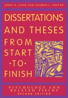 Image for Dissertations and Theses from Start to Finish