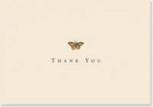Image for Thank You Notes Gold Butterfly