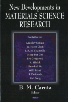 Image for New Developments in Materials Science Research