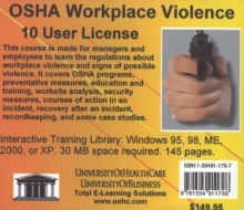 Image for OSHA Workplace Violence, 10 Users