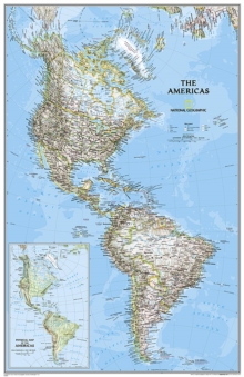 Image for The Americas Classic Flat : Wall Maps Continents