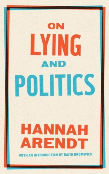 Image for On lying and politics  : a library of America special publication