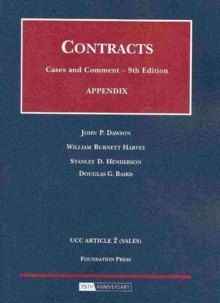 Image for Appendix to Contracts, Cases and Comment