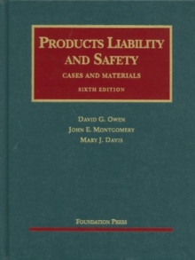 Image for Products Liability and Safety