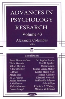 Image for Advances in Psychology Research : Volume 43