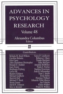 Image for Advances in Psychology Research : Volume 48