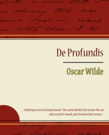 Image for de Profundis - Oscar Wilde