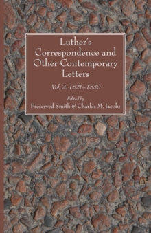 Image for Luther's Correspondence and Other Contemporary Letters